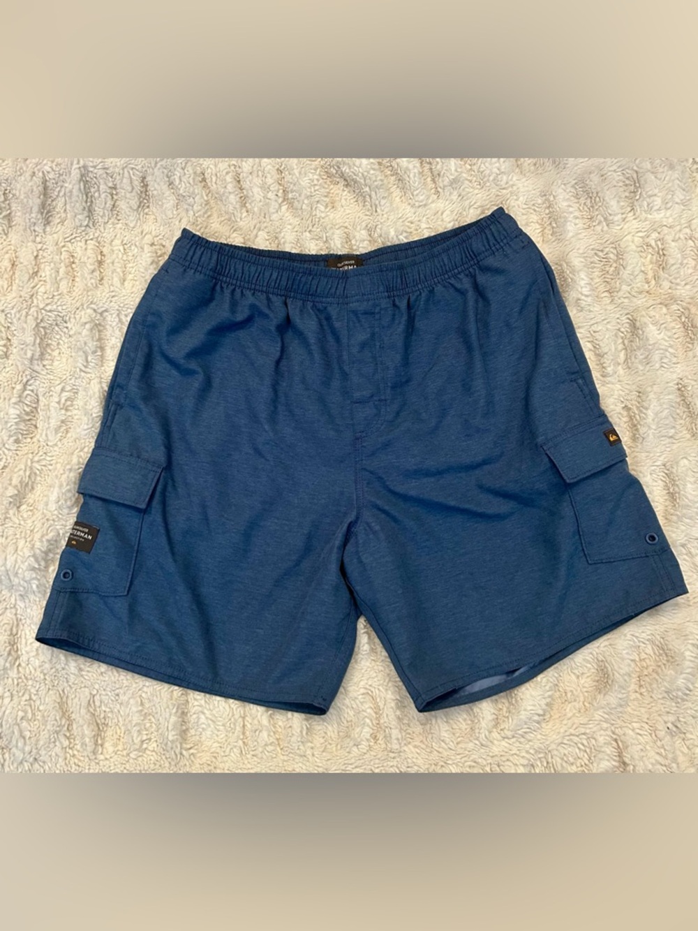 Quiksilver Waterman Men's 18" Balance Volley Cargo Shorts - Blue Heather